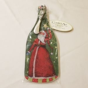 Tempered Glass Cheese Server and Spreader